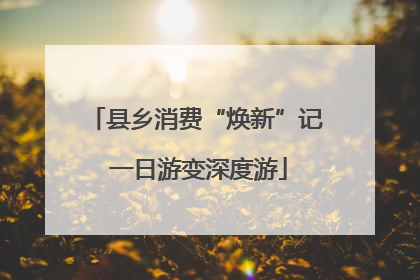 县乡消费“焕新”记 一日游变深度游