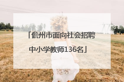 儋州市面向社会招聘中小学教师136名