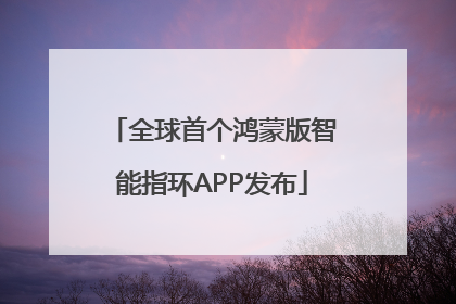 全球首个鸿蒙版智能指环APP发布