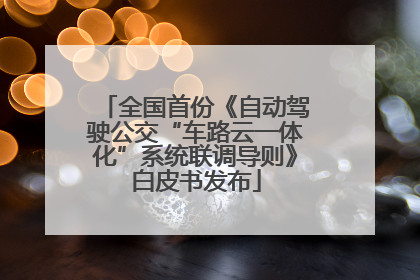 全国首份《自动驾驶公交“车路云一体化”系统联调导则》白皮书发布