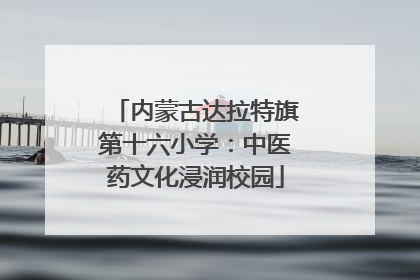 内蒙古达拉特旗第十六小学：中医药文化浸润校园
