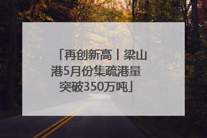 再创新高丨梁山港5月份集疏港量突破350万吨
