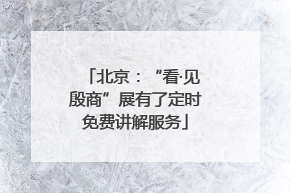 北京：“看·见殷商”展有了定时免费讲解服务