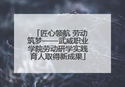 匠心领航 劳动筑梦——武威职业学院劳动研学实践育人取得新成果