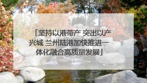 坚持以港带产 突出以产兴城 兰州陆港加快推进一体化融合高质量发展