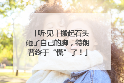 听·见｜搬起石头砸了自己的脚，特朗普终于“慌”了！