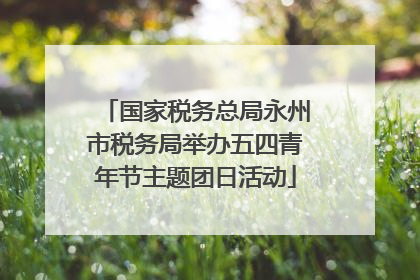 国家税务总局永州市税务局举办五四青年节主题团日活动