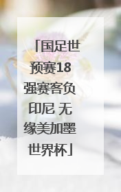 国足世预赛18强赛客负印尼 无缘美加墨世界杯