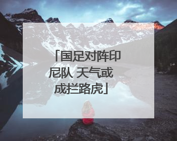 国足对阵印尼队 天气或成拦路虎