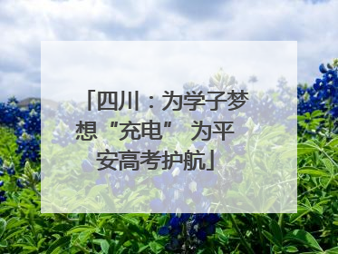 四川：为学子梦想“充电” 为平安高考护航