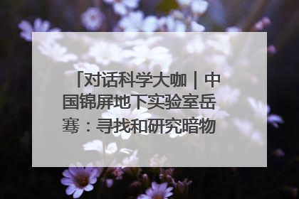 对话科学大咖｜中国锦屏地下实验室岳骞：寻找和研究暗物质，就是要去突破人类的认知边界