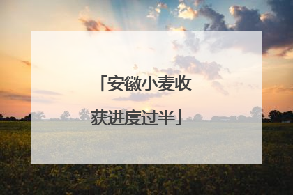 安徽小麦收获进度过半