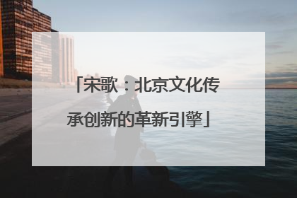 宋歌：北京文化传承创新的革新引擎