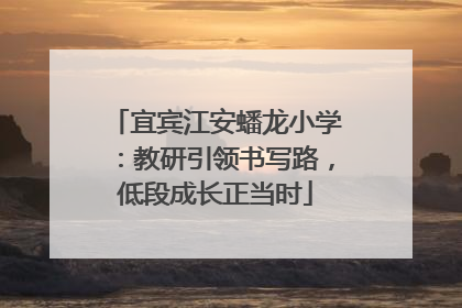 宜宾江安蟠龙小学：教研引领书写路，低段成长正当时