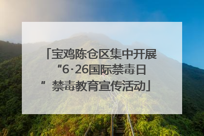 宝鸡陈仓区集中开展“6･26国际禁毒日”禁毒教育宣传活动