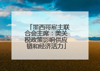 墨西哥雇主联合会主席：美关税政策影响供应链和经济活力