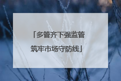 多管齐下强监管 筑牢市场守防线