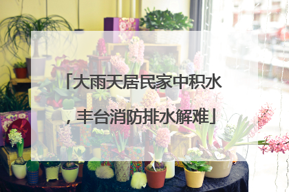 大雨天居民家中积水，丰台消防排水解难