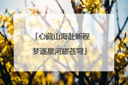 心藏山海赴新程 梦逐星河耀苍穹