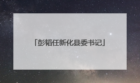 彭韬任新化县委书记
