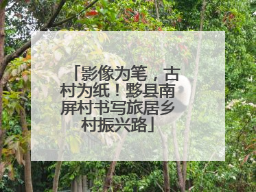 影像为笔，古村为纸！黟县南屏村书写旅居乡村振兴路