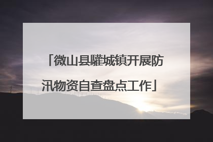 微山县驩城镇开展防汛物资自查盘点工作
