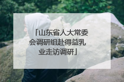 山东省人大常委会调研组赴得益乳业走访调研