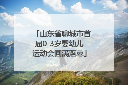 山东省聊城市首届0-3岁婴幼儿运动会圆满落幕