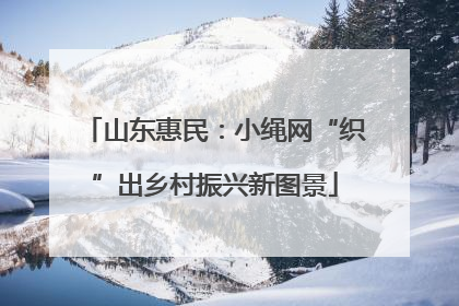 山东惠民：小绳网“织”出乡村振兴新图景