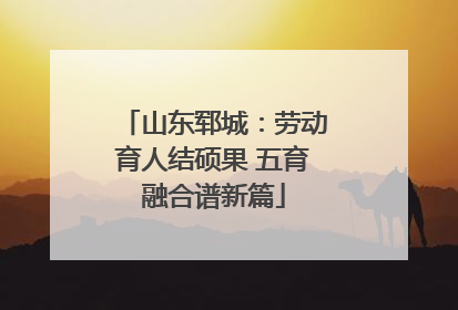 山东郓城：劳动育人结硕果 五育融合谱新篇
