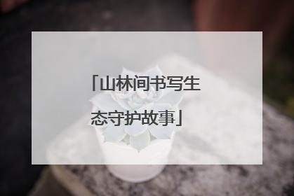 山林间书写生态守护故事