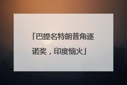 巴提名特朗普角逐诺奖，印度恼火