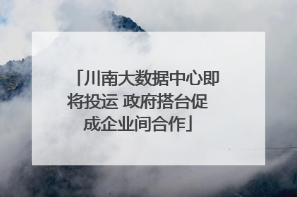川南大数据中心即将投运 政府搭台促成企业间合作
