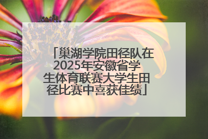 巢湖学院田径队在2025年安徽省学生体育联赛大学生田径比赛中喜获佳绩