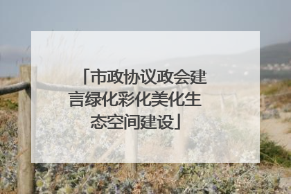 市政协议政会建言绿化彩化美化生态空间建设