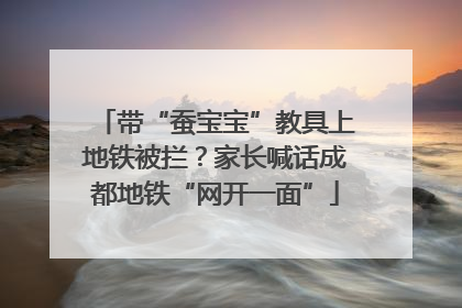 带“蚕宝宝”教具上地铁被拦？家长喊话成都地铁“网开一面”