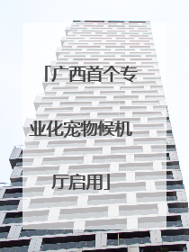 广西首个专业化宠物候机厅启用