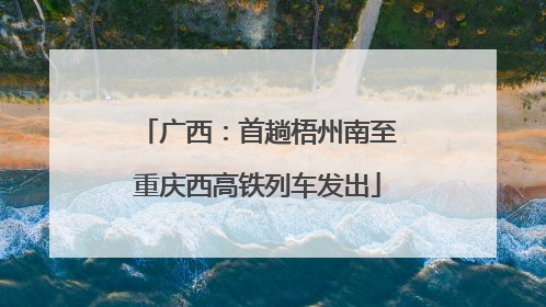 广西：首趟梧州南至重庆西高铁列车发出
