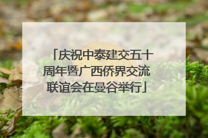 庆祝中泰建交五十周年暨广西侨界交流联谊会在曼谷举行