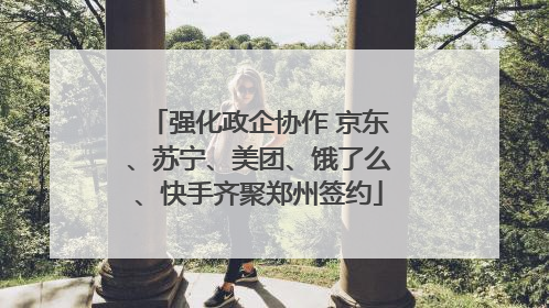 强化政企协作 京东、苏宁、美团、饿了么、快手齐聚郑州签约