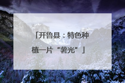 开鲁县：特色种植一片“薯光”