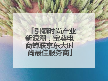 引领时尚产业新浪潮，宝尊电商蝉联京东大时尚最佳服务商