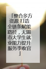 整合多方资源 打造全链条赋能路径，无锡市大学生就业能力提升服务季收官