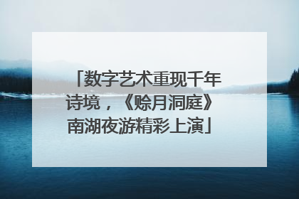 数字艺术重现千年诗境，《赊月洞庭》南湖夜游精彩上演