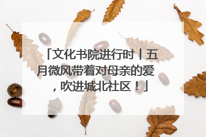 文化书院进行时丨五月微风带着对母亲的爱，吹进城北社区！