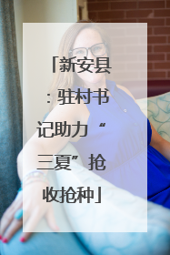 新安县：驻村书记助力“三夏”抢收抢种