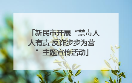 新民市开展“禁毒人人有责 反诈步步为营”主题宣传活动