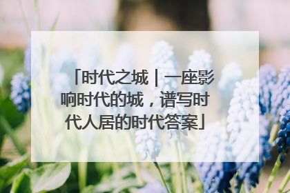 时代之城｜一座影响时代的城，谱写时代人居的时代答案