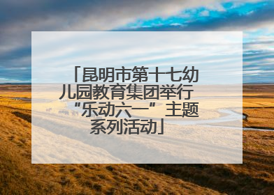 昆明市第十七幼儿园教育集团举行“乐动六一”主题系列活动