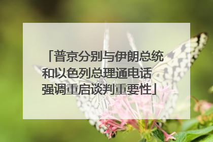 普京分别与伊朗总统和以色列总理通电话 强调重启谈判重要性